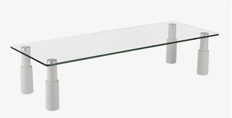 Ergovida ESS-101 Glass Monitor Desk Riser - Rectangular