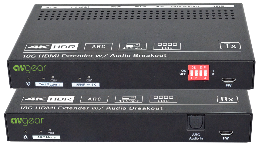 AV Gear HD350A SET - 18G HDMI Extender with Audio Breakout