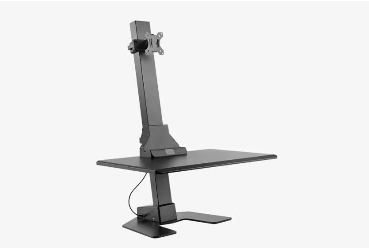 Ergovida EDT10-T01 Single Monitor Electric Vertical Bar Desktop Sit-Stand Workstation