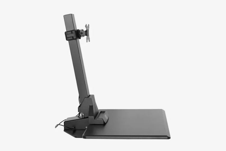 Ergovida EDT10-T01 Single Monitor Electric Vertical Bar Desktop Sit-Stand Workstation