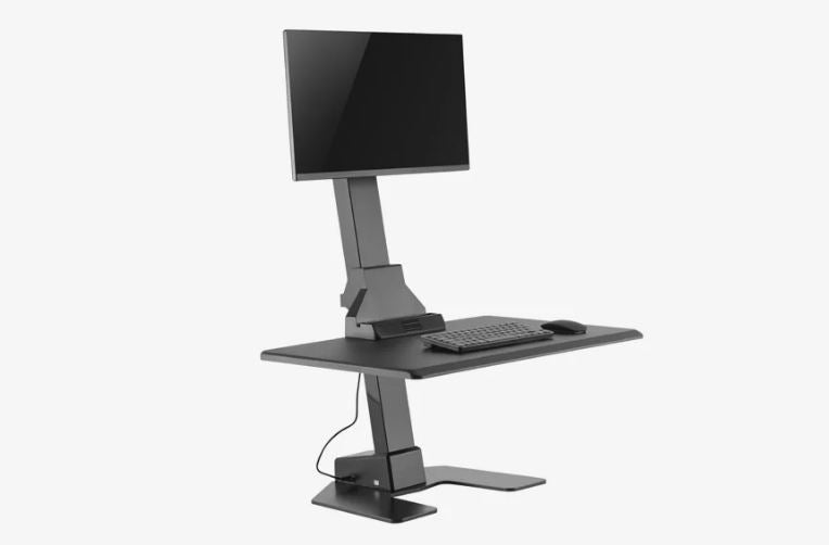 Ergovida EDT10-T01 Single Monitor Electric Vertical Bar Desktop Sit-Stand Workstation