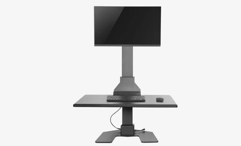Ergovida EDT10-T01 Single Monitor Electric Vertical Bar Desktop Sit-Stand Workstation