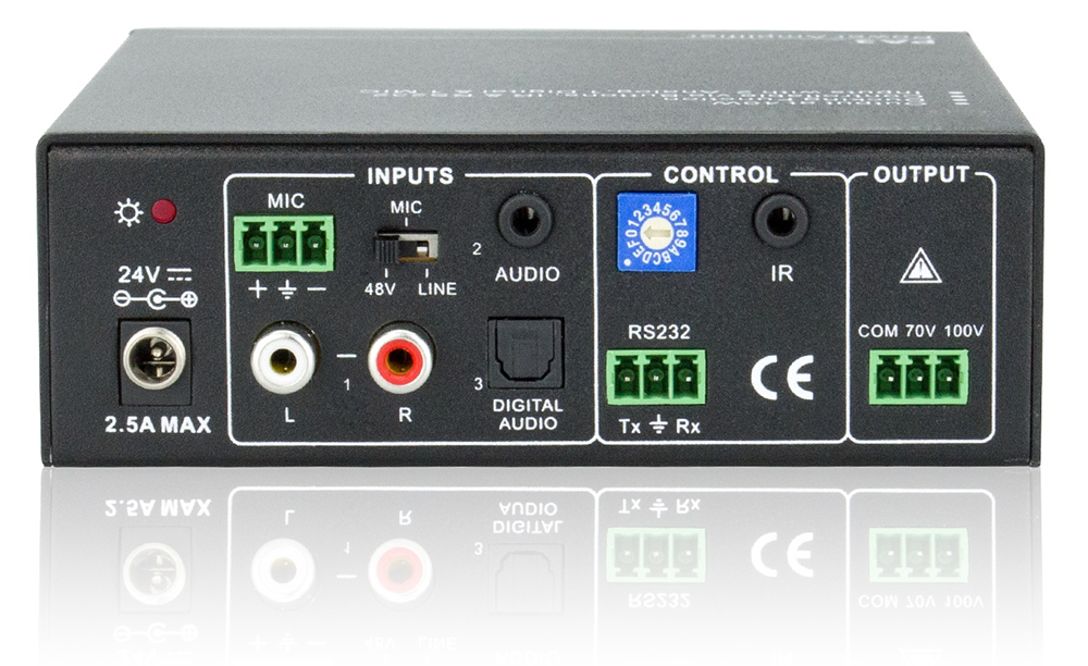 AV Gear MA3 - Mini Amplifier 70v/100v Line