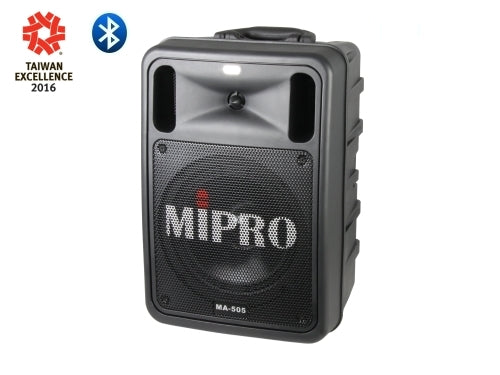 MiPro MA505R2DPM3 Portable PA System - 100W with two receivers and USB/SD player