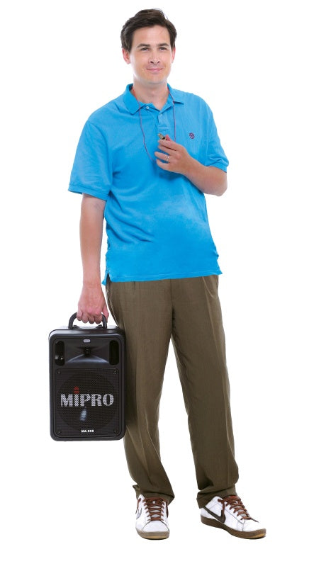 MiPro MA505R2DPM3 Portable PA System - 100W with two receivers and USB/SD player