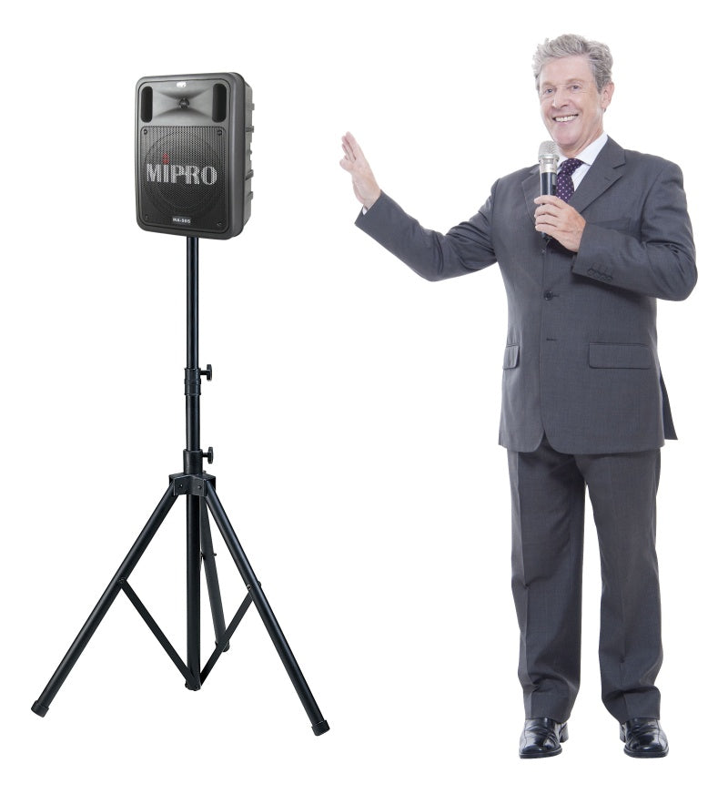 MiPro MA505R2DPM3 Portable PA System - 100W with two receivers and USB/SD player