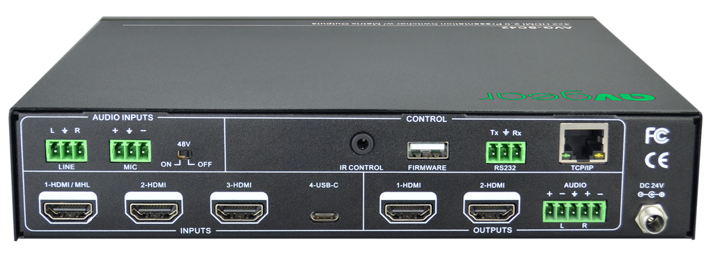 AV Gear SC42T - 4 in 2 out HDMI2.0 Seamless Scaler Matrix