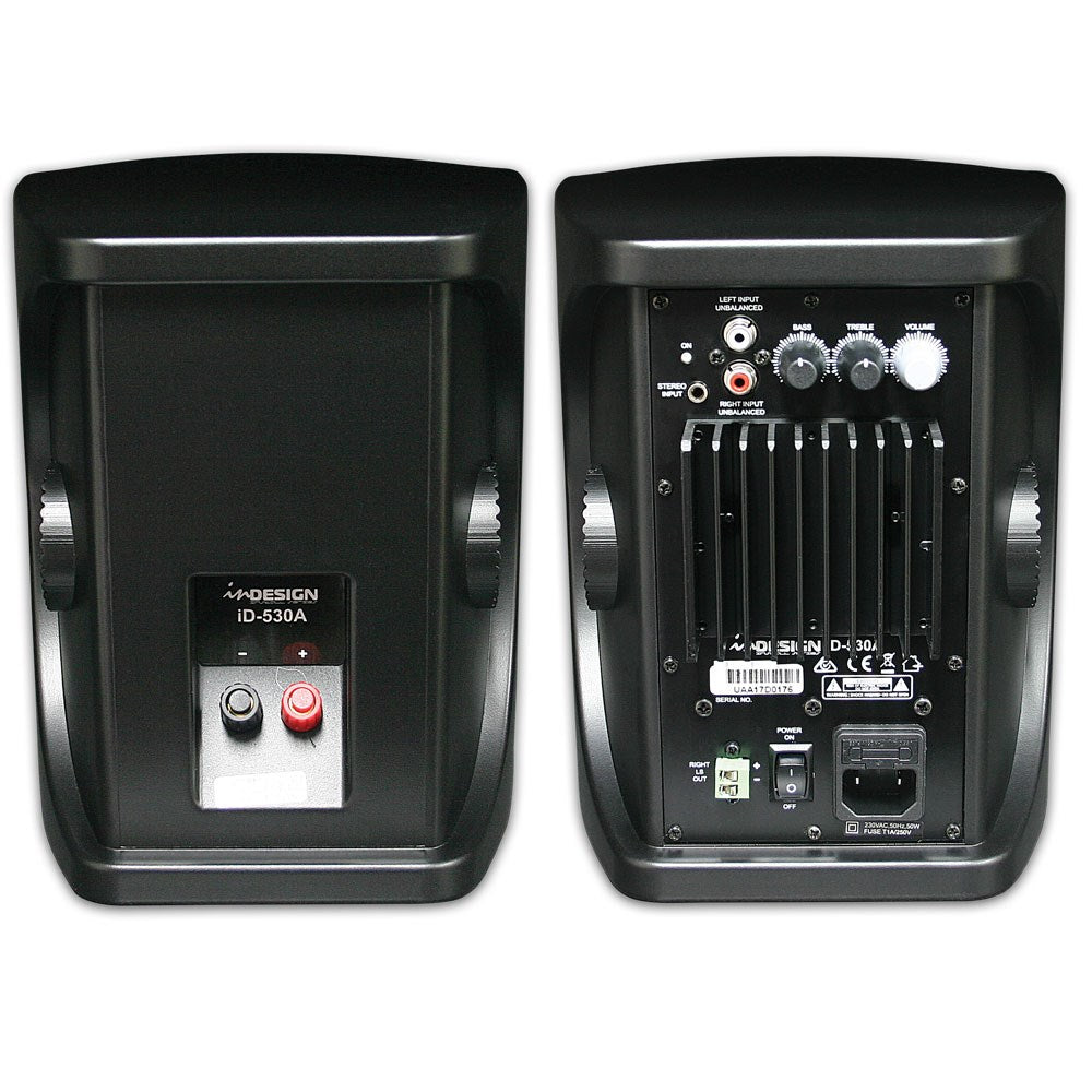 30W Powered Speakers - Wall Mount (Available in Black or White)